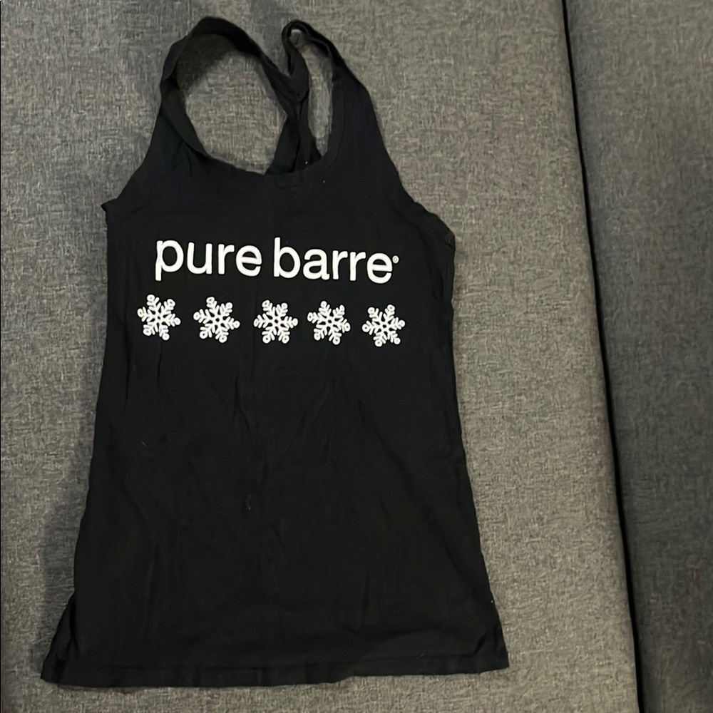 Pure Barre Black Fitted Tank Top